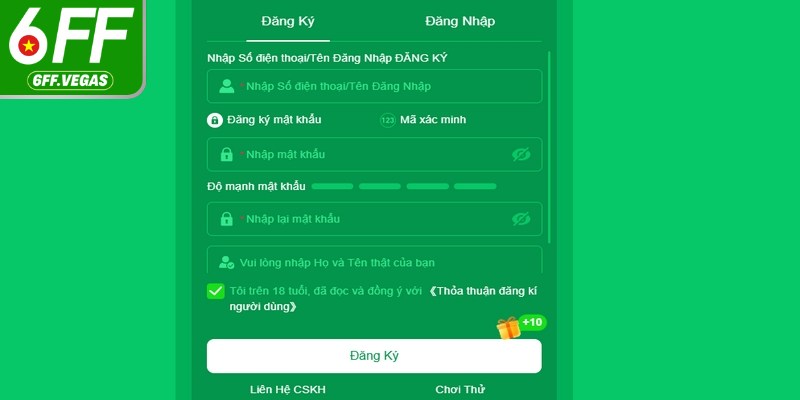 Thực hiện đăng ký 6FF trên máy tính giúp bạn dễ theo dõi các bước