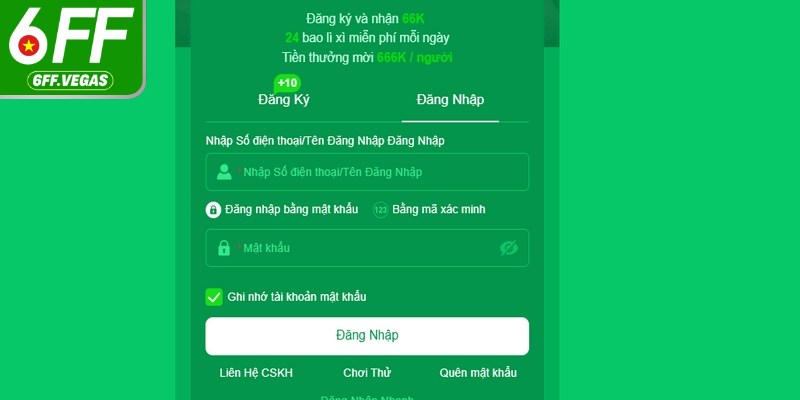 Hãy truy cập nhà cái 6FF để nhanh chóng thực hiện quy trình