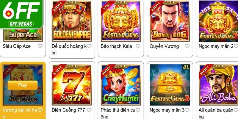 Những tựa game quay hũ 6FF nổi bật nhất